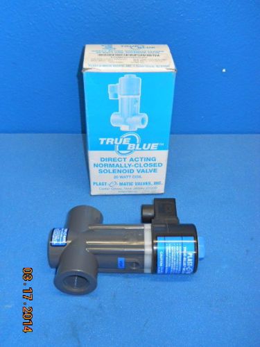 Plast-o-matic true blue 20 watt 120v coil direct solenoid fluid valve for sale