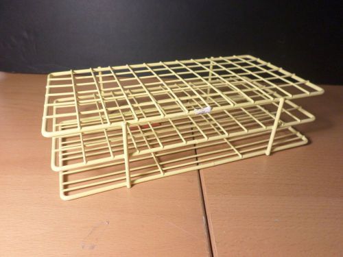 Bel-art yellow epoxy-coated wire 72-position 15-16mm test tube rack support for sale