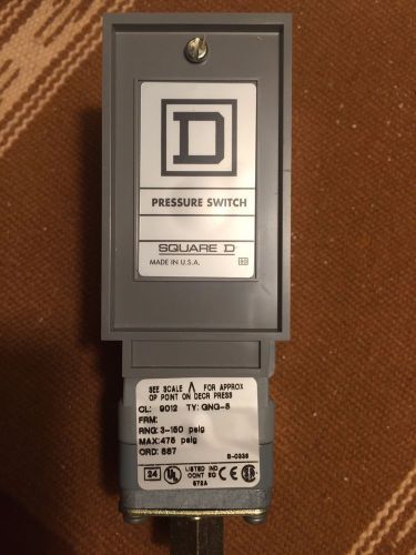 Square D 9012 GNG-5 Industrial Pressure Switch 3-150 PSI