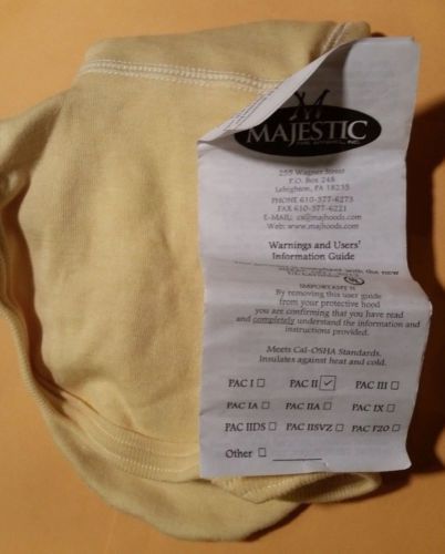 Majestic pac ii p-84 fireproof hood nomex 100% new + tags professional fire hood for sale