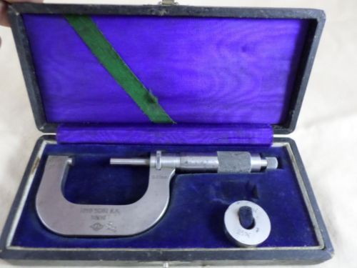 Micrometer tool toyo seiki # a-7531 japan orig box .01mm caliper nachi 25mm for sale