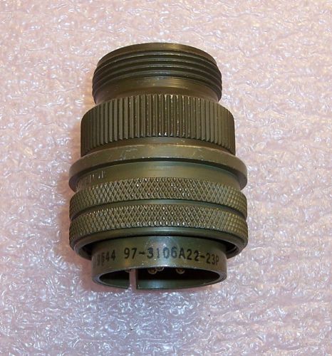 QTY (3) 97-3106A22-23P AMPHENOL 8 POSITION CIRCULAR CONNECTOR SOLDER CUP