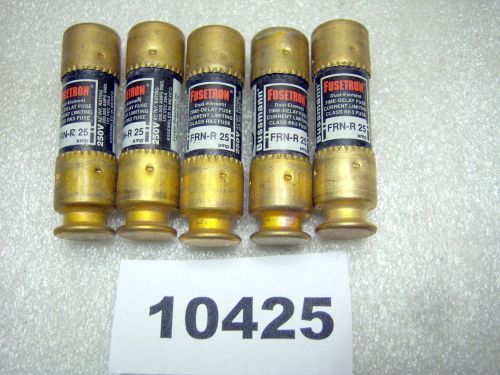 (10425) lot of 5 fusetron fuses frn-r-25 special for sale