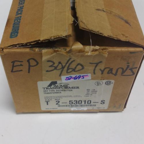 Acme 1kva single phase dry type distribution transformer t2-53010-s new for sale