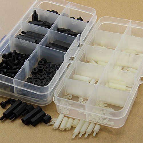 Generic 300pcs m3 nylon hex spacers screw nut stand-off plastic accessories asso for sale