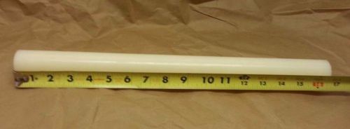 1.5&#034; Diameter by 16 3/4&#034; Inch White Natural Color Nylon Plastic Rod Roundstock