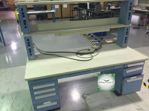 Anti-Static Workstation | Lab Workbench with 7 Drawers &amp; 16 Power Outlets