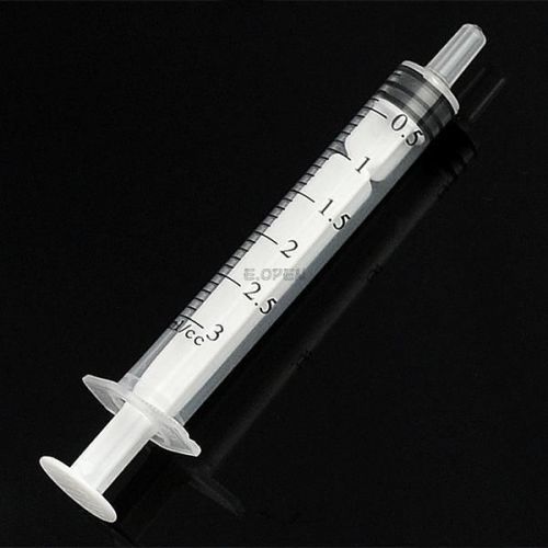 Plastic Disposable 3ml Injector Syringe No Needle For Lab Nutrient Measuring x20