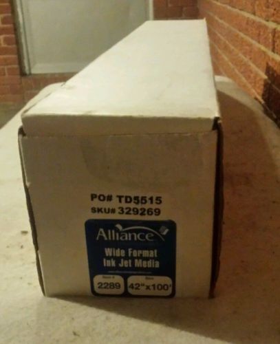 Alliance (2289)42&#034;x100&#039; Wide Format 8Mil. Univ. Micro-Porous Gloss InkJet Media