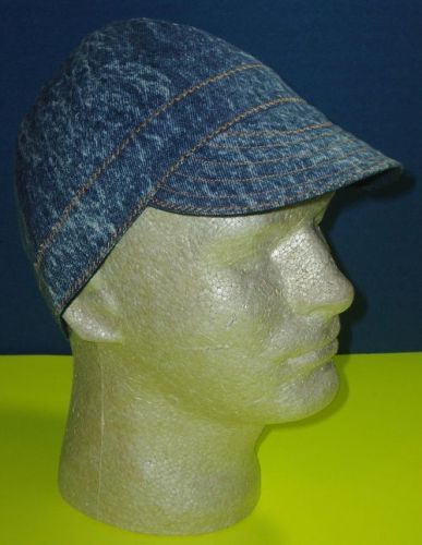 Shaded Denim Handmade Lined Welding Hat Sizes  6 3/4 to 8 1/2 100% Cotton Hats