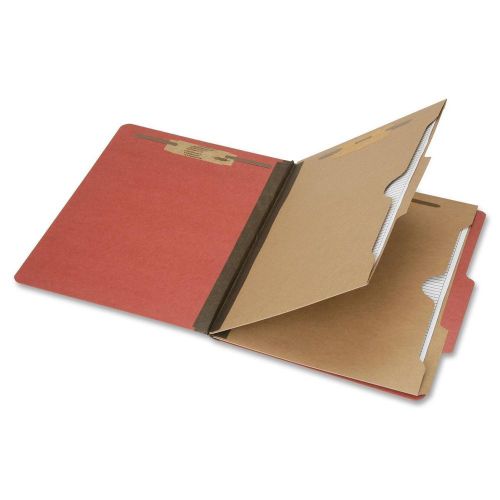 SKILCRAFT 7530-01-600-6979 Classification Pocket Folder, Letter Size, Earth Red