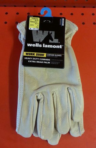 Lot Of 1 Pair Wells Lamont Heavy Duty Cowhide gloves Medium size  X0128