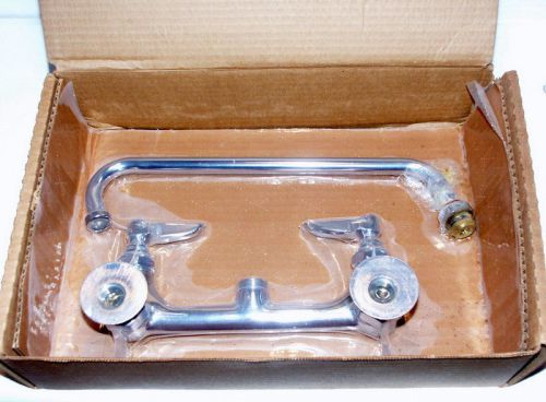 NIB T&amp;S Brass B-231 Wall Mount Sink Mixing Faucet with 12&#034; Swing Nozzle 2714-14