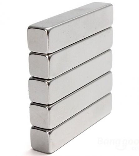 5 Large Strong Neodymium Block Magnets 50x9x9mm. - N35