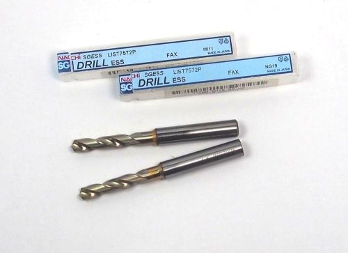 NACHI Stub Drills 6.1mm PM-HSS TiCN 135deg SGESS L7572P Qty 2 &lt;2150&gt;