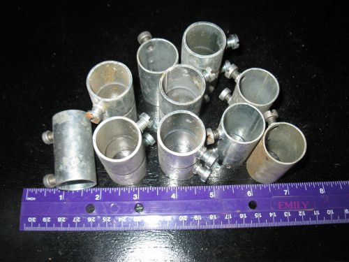 3/4&#034; galvanized steel  emt conduit couplings, lot of 10 pcs for sale