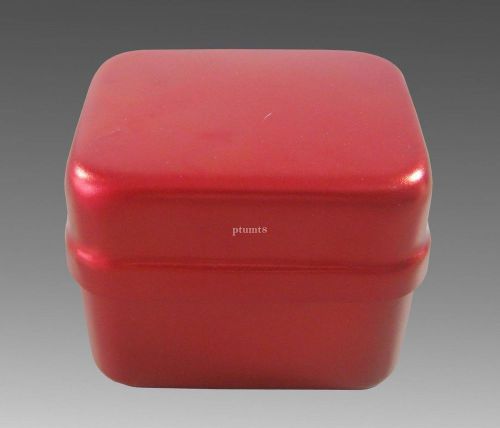 New 30 Hole Dental Bur Holder Stand Autoclave Disinfection Box Red B001# PT
