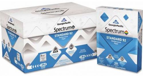 Georgia pacific spectrum standard 92 multipurpose paper, 8.5 x 11 , white, 5000 for sale