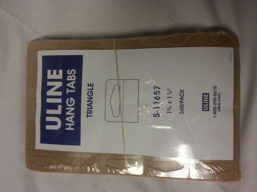 500 Self-Stick Clear Hang Tabs Tags Package Hangers   (Brand New Factory Sealed)