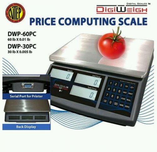 Digiweigh  DWP-60PC Price Computing Scale 60x0.01 lb, NTEP, Legal For Trade. NIB