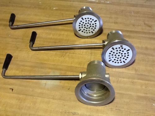Lot Of 3 Commercial Sink Twist Lever Waste Drain, 3-1/2&#034;