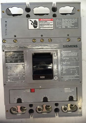 Siemens ITE Sentron Series HJXD63B600 600A 600V circuit Breaker