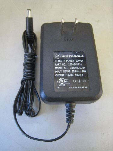 Motorola 2504548T14 481609OO3NT 16VDC 900mA Power Supply Used Free Shipping