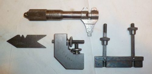 Vtg machinist tool lot brown &amp; sharpe 250 micrometer lufkin 18a 8 36 gauge for sale