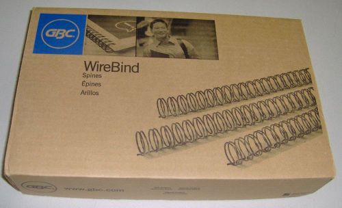 WireBind Spines Unopened Case 1/4 &#034; Dia.GBC 977500840 Sheet Cap. Black 100/Box