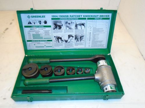 Greenlee 1906sb ratchet knockout punch driver kit for 1/2&#034;-2&#034; conduit for sale