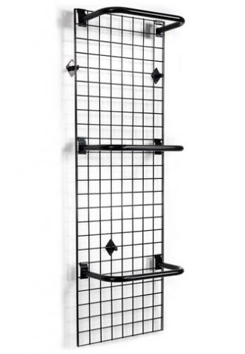 2&#039; x 6&#039; wall mounted gridwall panels, set of 2, (10) &#034;c&#034; rails - black 19349 for sale
