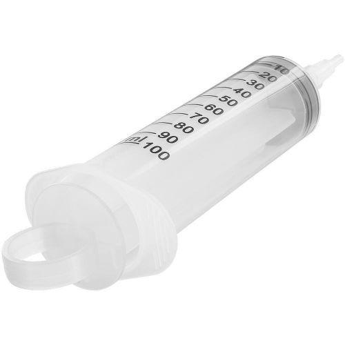 5X 100ml Plastic Syringe Large Thumb Grip Syringe 100cc