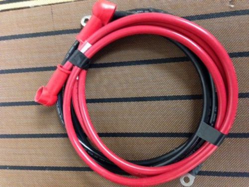 PACER 4 AWG RED 6&#039;6&#039;&#039; &amp; BLACK BATTERY CABLE 7&#039;6&#039;&#039;FLEXIBLE TINNED COPPER W LUGS