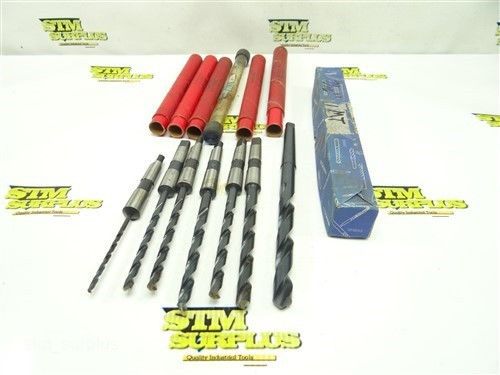 LOT OF 7 HSS 1MT TWIST DRILLS 1/8&#034; TO 7/16&#034; CLEVELAND BUTTERFIELD