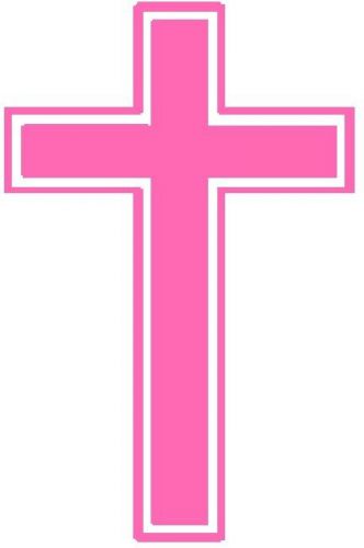 30 Custom Pink Christian Cross Personalized Address Labels