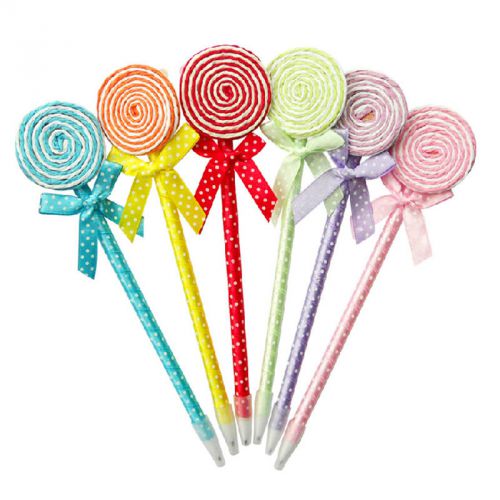 Modern Lollipop Ball Pen Novelty Kids Toys School Cartoon Stationery Pens HFCA