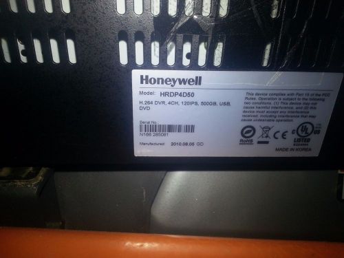 Honeywell HRDP4D50 dvr