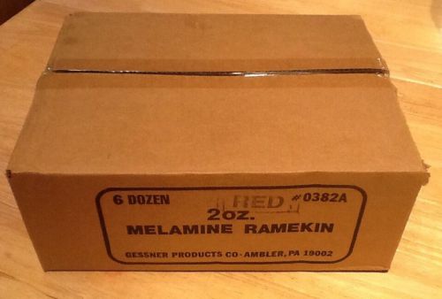 2 oz. ounce red melamine ramekins brand new case of 72 for sale