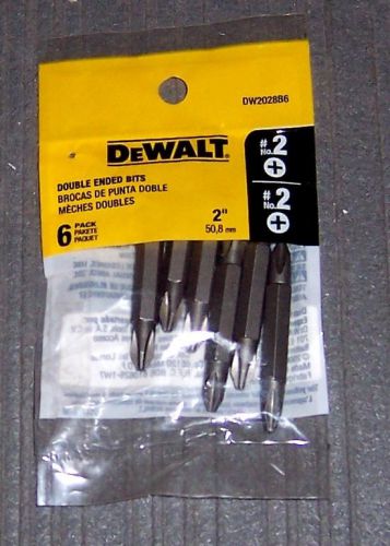 Dewalt dw2028b6 no. 2 phillips double ended bits, 6-pack for sale