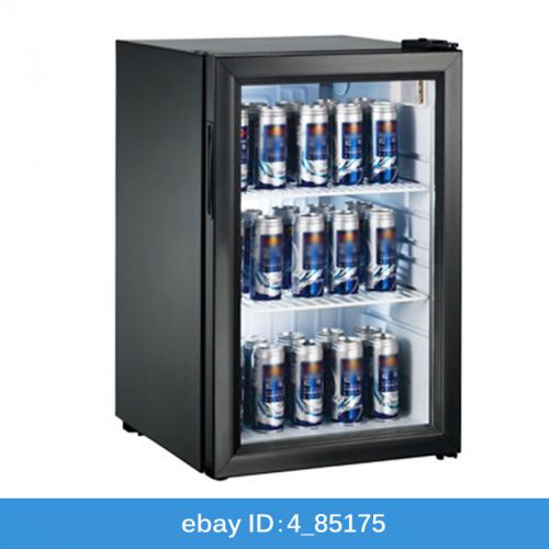 Glass door display refrigerator 2.4 cu ft beverage cooler wine mini fridge for sale