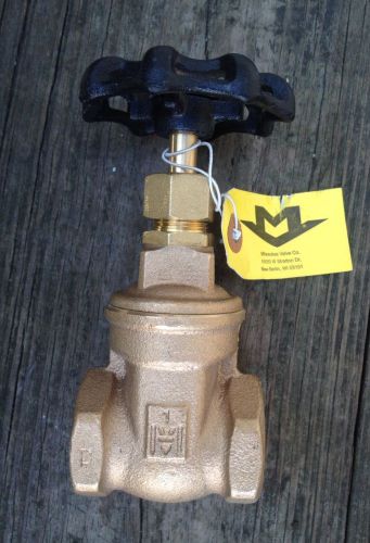 &gt;new&lt; 1&#034; hammond threaded brass gate valve ib645 for sale