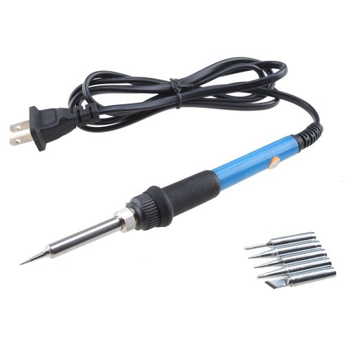 110v adjustable electric temperature gun welding soldering iron tool + 5x solder for sale