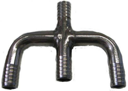 Manitowoc 3/8in. Stainless CrossFork fitting for Soda Fountains