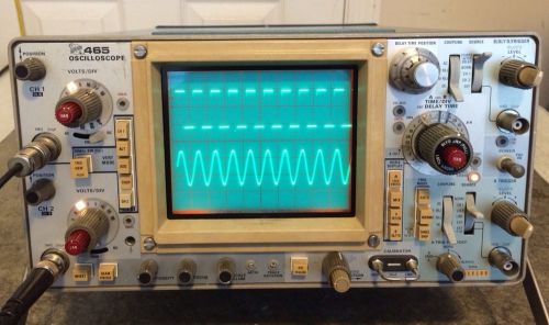Tektronix 465 Dual Trace 100 MHz Oscilloscope and Two New 10X/1X Probes nice