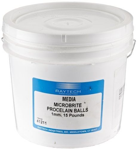 Raytech 41-211 porcelain media ball, 1mm diameter, 15lbs weight for sale
