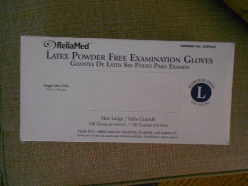 ReliaMed Latex Powder Fee Gloves Size Large; Box 100 Count