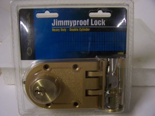 Jimmyproof Deadbolt Lock Double Cylinder Heavy Duty w/ Shutterguard Ultra 44850
