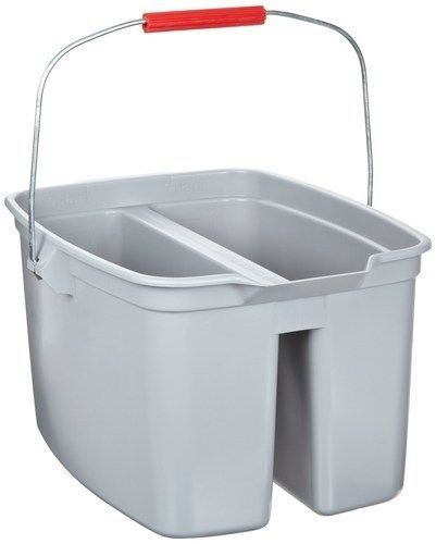 Rubbermaid commercial fg262800 19-quart double pail gray 1 for sale