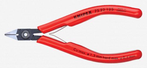 Knipex 75-22-125 5&#034; electronics diagonal cutters w/ small bevel - plastic grip for sale