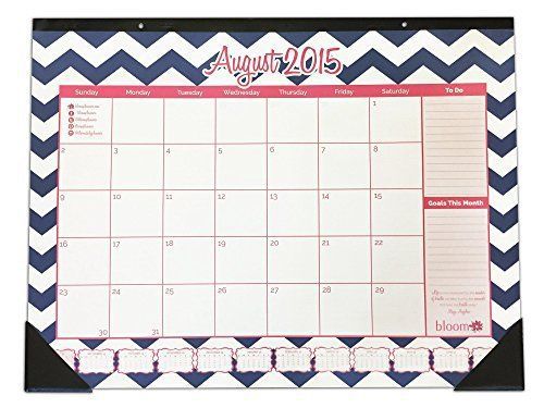 bloom daily planners 2015-16 Academic Year Desk Calendar (+) Desk Pad or New